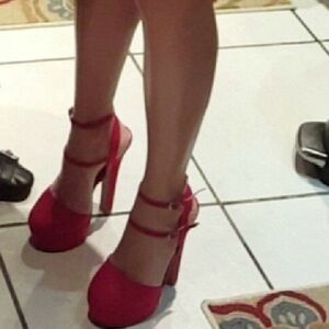 Charlotte Russe Red Platform Heels